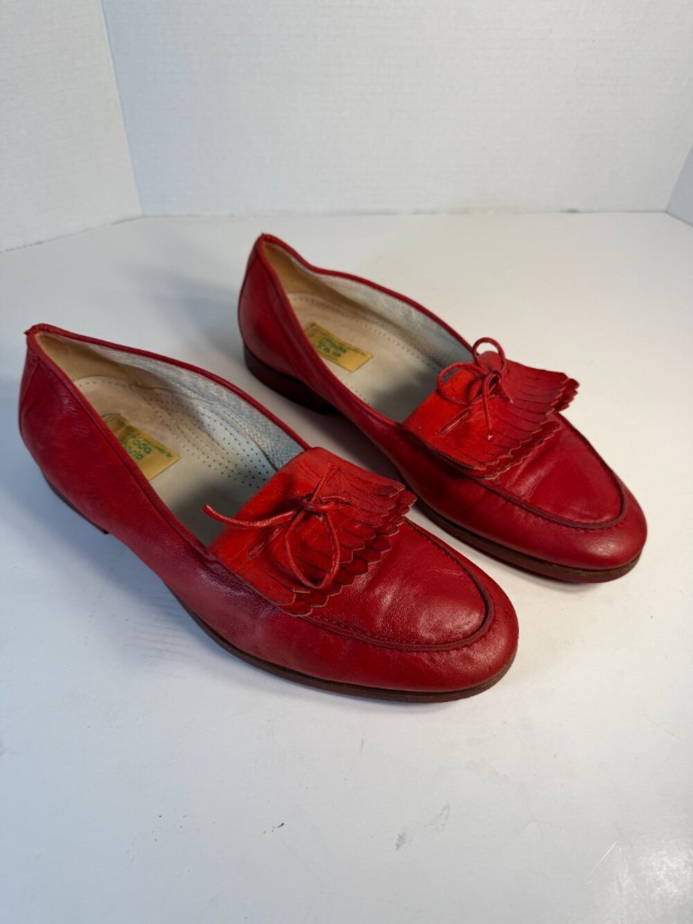 Women's Red Leather size 9 Aldo Brue" Loafers